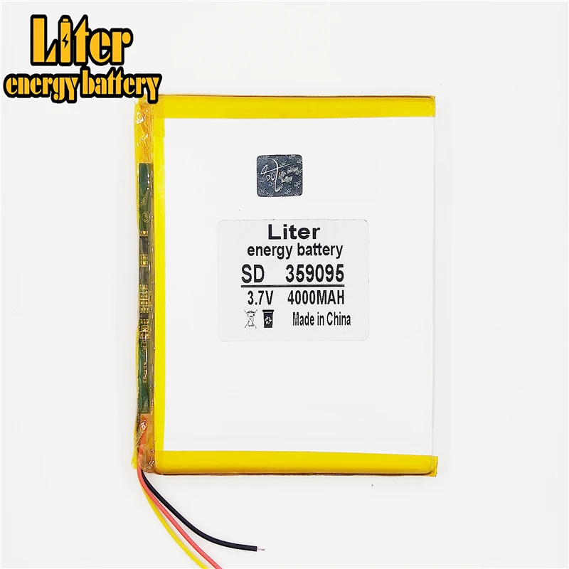 3 line 3.7 V 4000 mah tablet battery gm lithium polymer 359095 Li-ion for MP3 MP4 | Digital Batteries