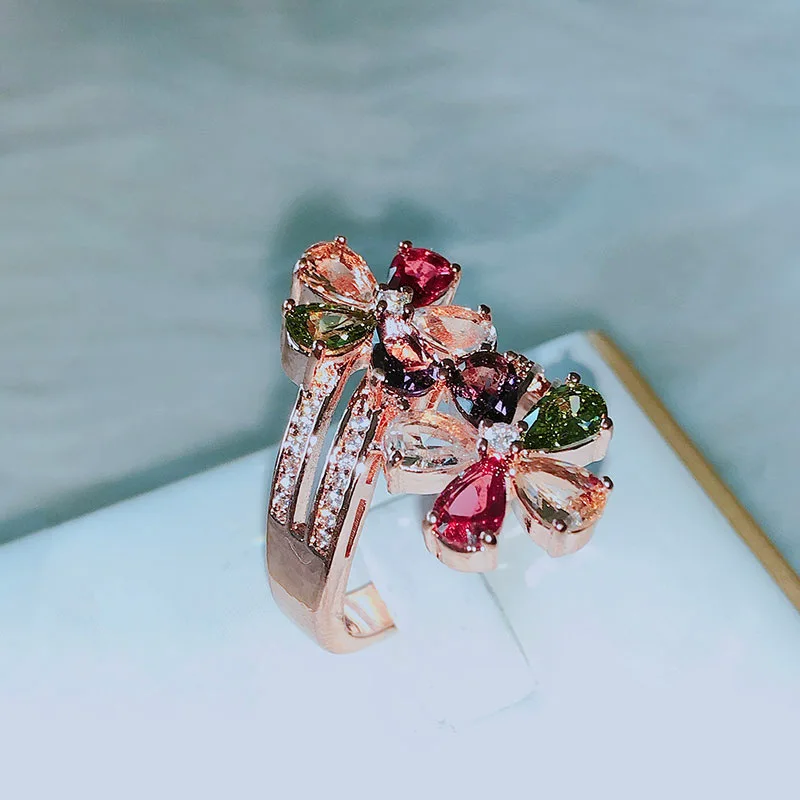 Женское кольцо с аметистом и натуральным камнем|Кольца| |