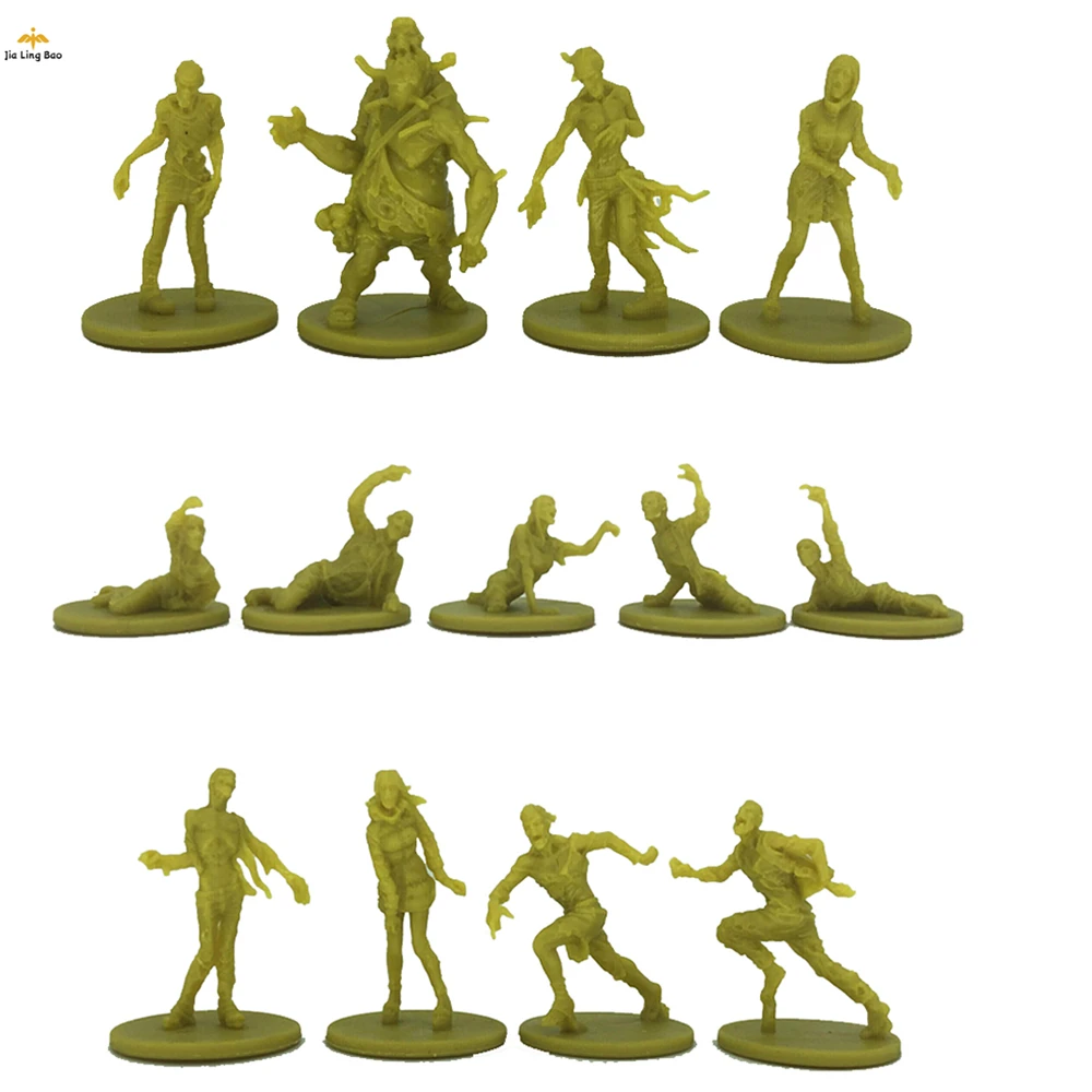 Zombicide миниатюры рисунок Неокрашенная модель комплект зомби моделирование ПВХ
