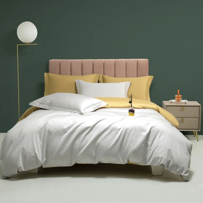 

100Thread Count Cotton Duvet Cover Luxury Solid Color Quilt Cover Single Double Queen King Size Bedding Cover