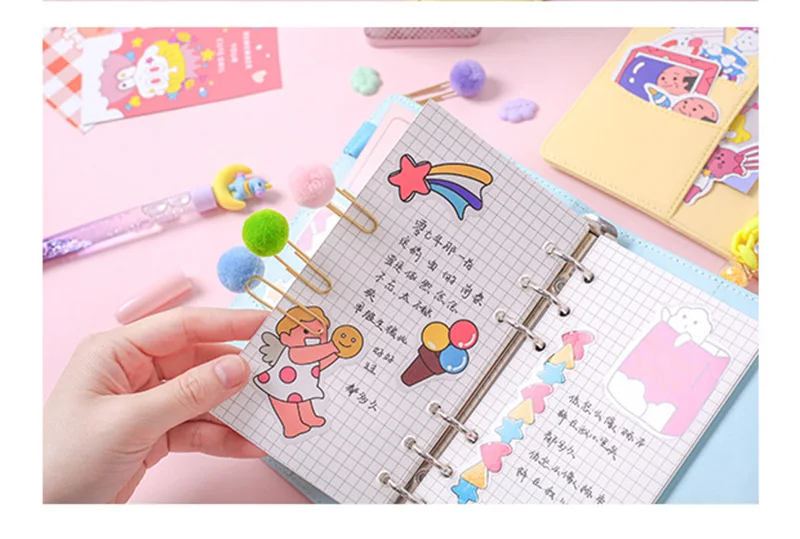 Корейский Блокнот Binder Bullet Journal Set A6 спиральный органайзер для планирования мероприятий сетка записная книжка DIY девушка план путешествия 6 кольцо руководство