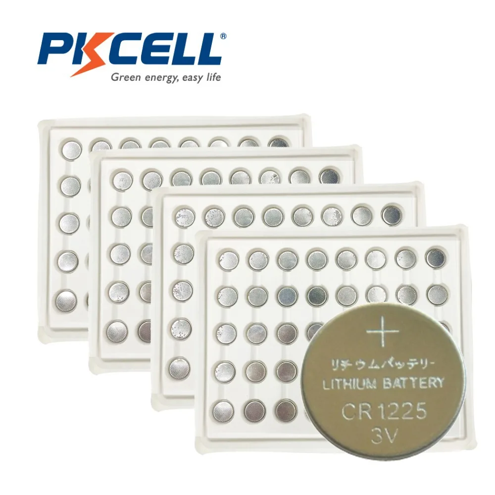 

2000 шт., Литиевые кнопочные батарейки PKCELL CR1225 3 в EBR 1225, батарейки BR1225 EBR1225 для часов, автомобильного ключа дистанционного управления