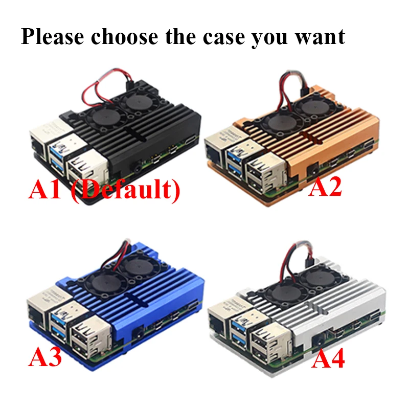 Raspberry Pi 4 Model B kit 2G / 4G RAM + алюминиевый чехол источник питания SD карта 32 ГБ/64 ГБ Кабель