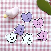 6pcsset korean sweetheart pegatina creative cute pink purple cartoon bear gummy love girl planner phone stationery sticker