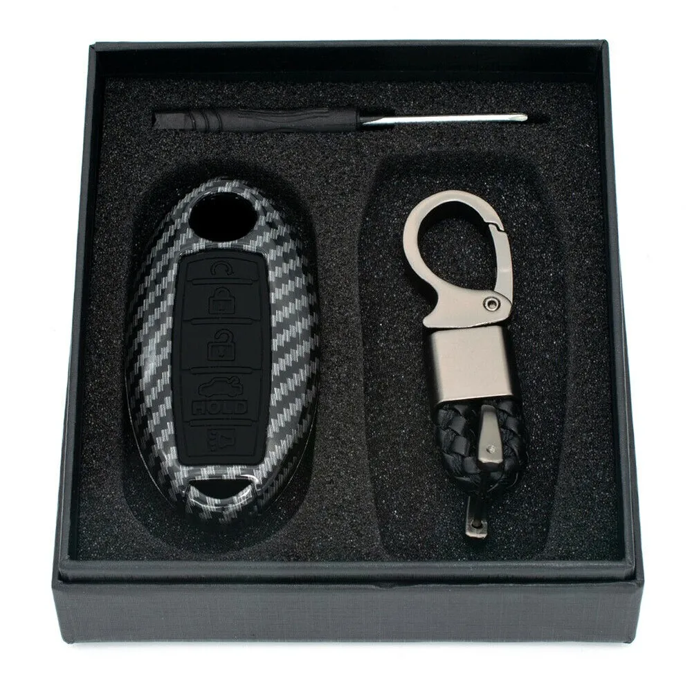 

1 Set Key Case Case Cover Fob For Nissan Altima Maxima Holder Keychain