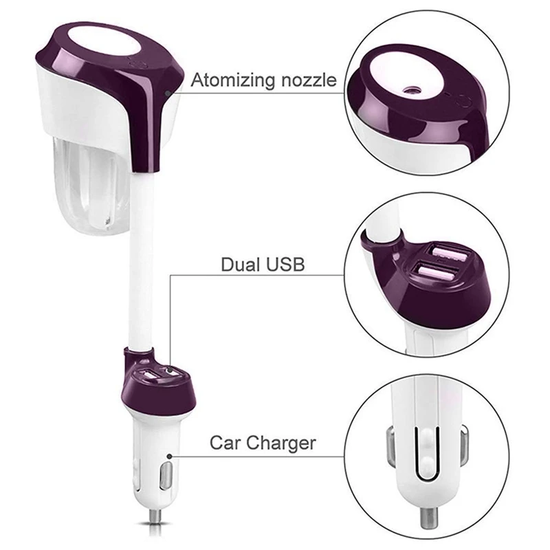 Автомобильный диффузор увлажнитель автомобильный Ароматерапевтический 12 В С 2