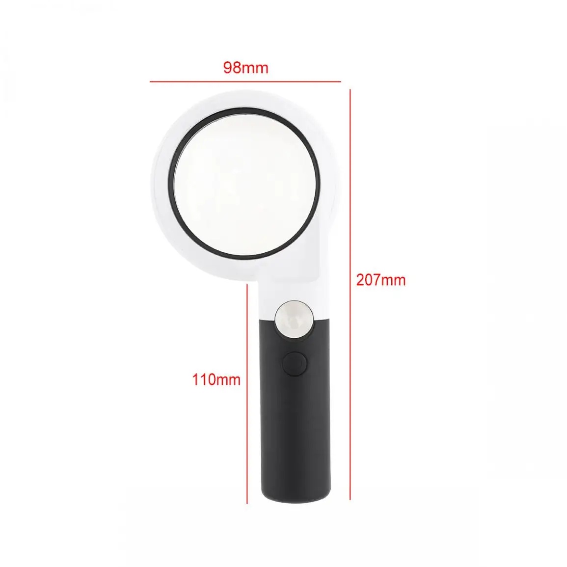 Портативная кольцевая 20X ручная Лупа с светодиодный подсветкой для антикварного