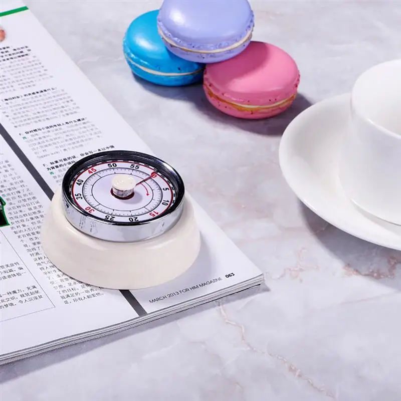 Mechanical Magnetic Kitchen Timer Cooking Alarm Counter Clock Baking Reminder Mini Round Shape Stainless Steel Manual Countdown | Дом и сад