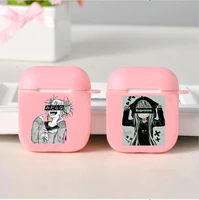 sad anime aesthetic senpai soft silicone tpu case for airpods pro 1 2 3 pink silicone wireless bluetooth earphone box cover