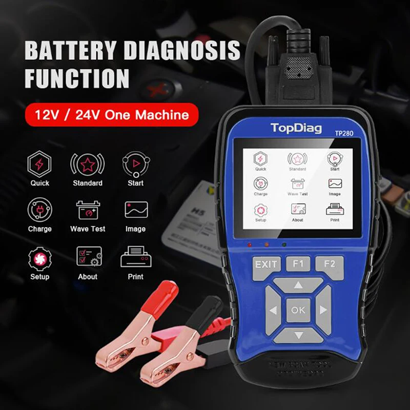 

Automotive Battery Analyzer 12V Battery Tester TP280 100 to 2000CCA