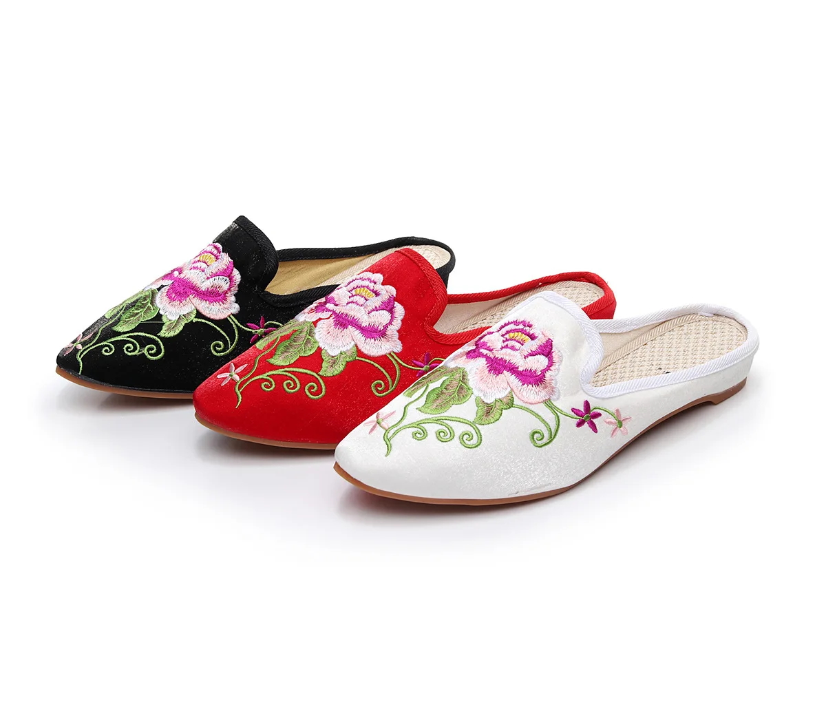 

sandalias-Point embroidery embroidery goosegrass bottom national wind slippers