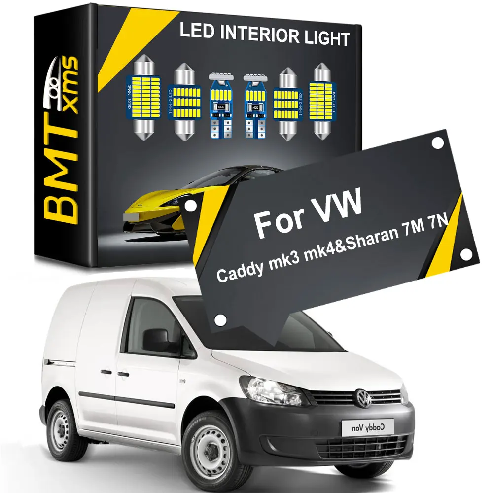 

BMTxms Canbus Interior Lamp LED For Volkswagen VW Caddy mk3 mk4 Sharan 7M 7N 2005 2006 2007 2008 2013 2015 2016 Accessories Kit