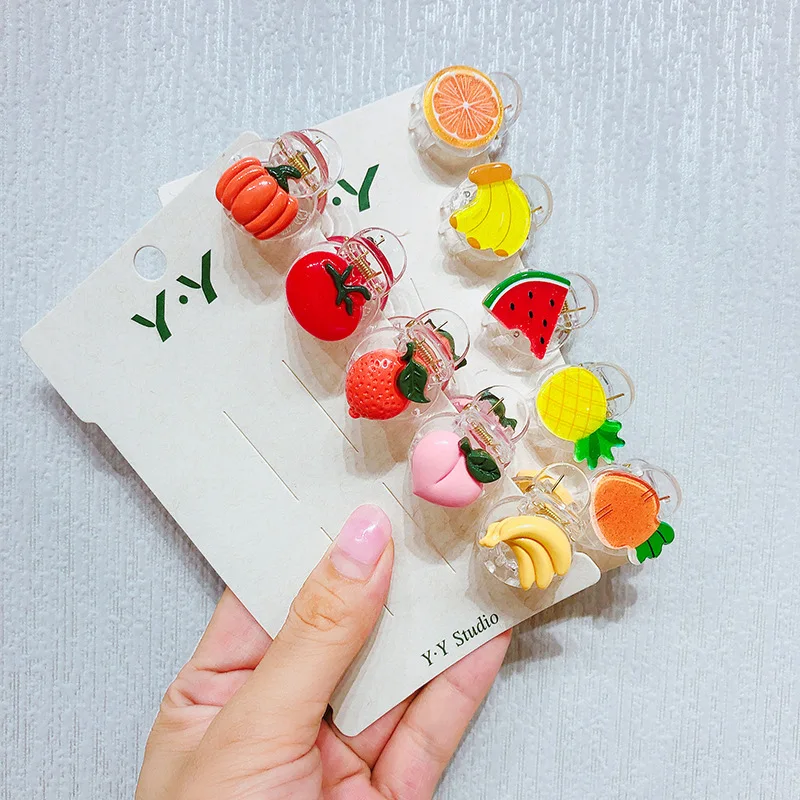 Модные детские аксессуары для волос девочек зажим с мультяшным рисунком фрукты