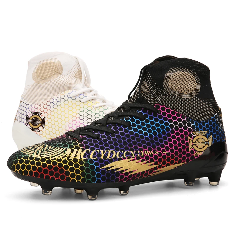 

Hot Sale Mens Soccer Cleats High Ankle Football Shoes Long Spikes Outdoor Soccer Traing Boots For Men Soccer Shoes