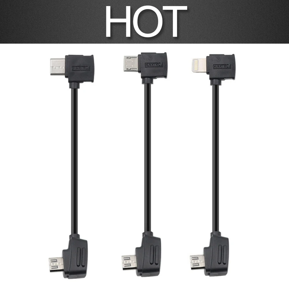 Кабель Micro USB для передачи данных подходит IOS Type c OTG кабель 10 см DJI Mavic 2 pro Mini Zoom Air Spark