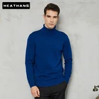 Мужская теплая водолазка, повседневный удобный пуловер, утепленный Однотонный свитер для осени и зимы