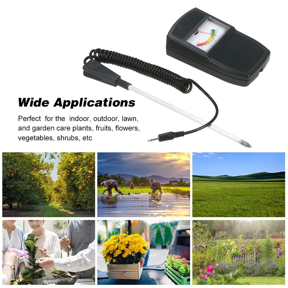 Измеритель pH и влажности почвы 2-в-1 анализатор кислотности щелочности съемный