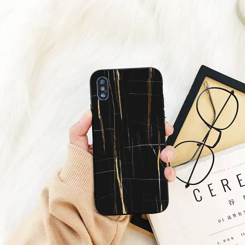 

YNDFCNB Black marble Phone Case For iPhone 11 8 7 6 6S Plus X XS MAX 5 5S se 2020 11 12pro max iphone xr case