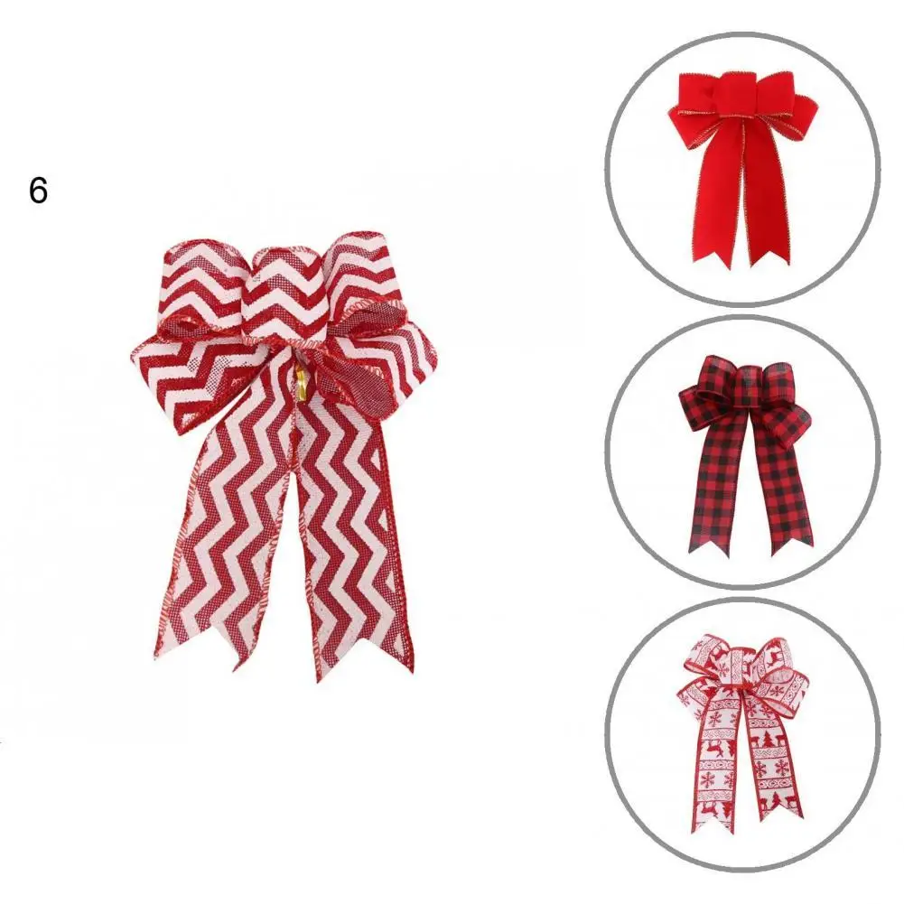 

Multi Patterns Stylish Xmas Bowknot Christmas Tree Pendant Festive Christmas Bow Excellent Workmanship for Christmas