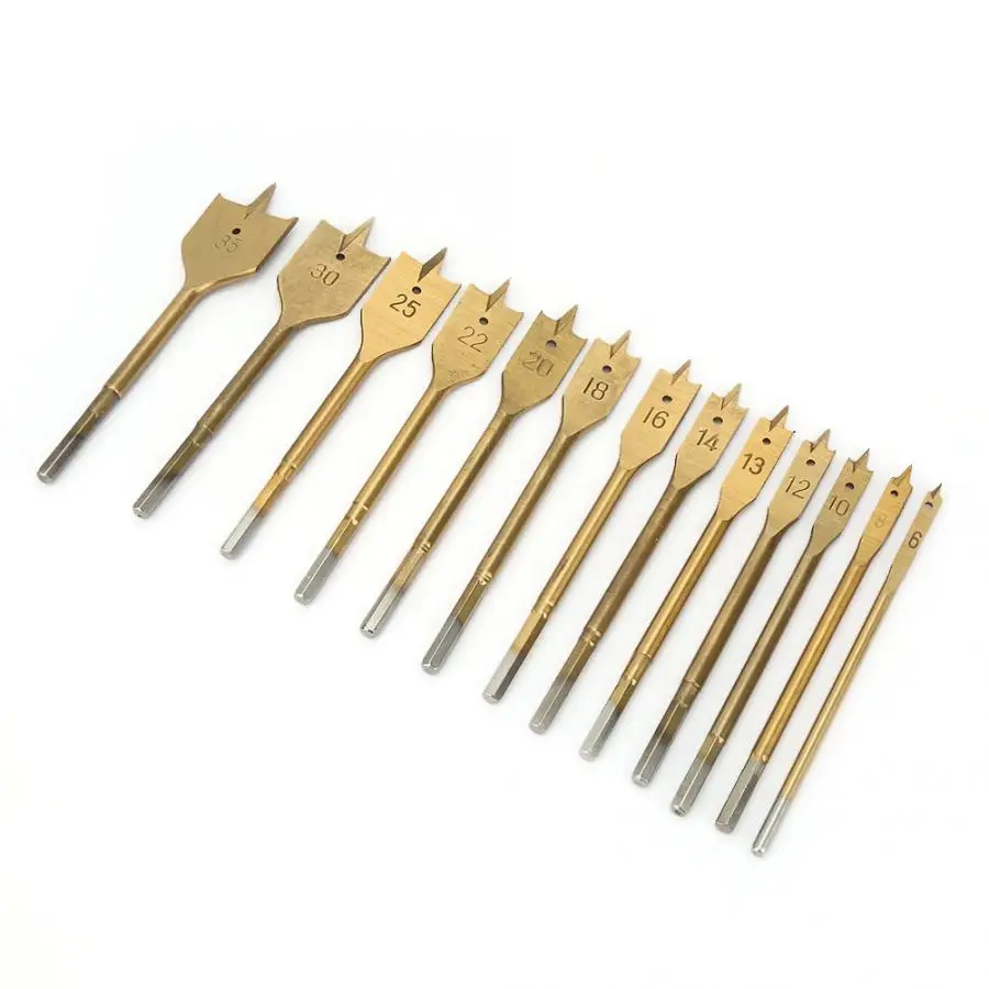 13 шт. 1/4 дюйма набор Плоских Сверл С шестигранным хвостовиком для электрической