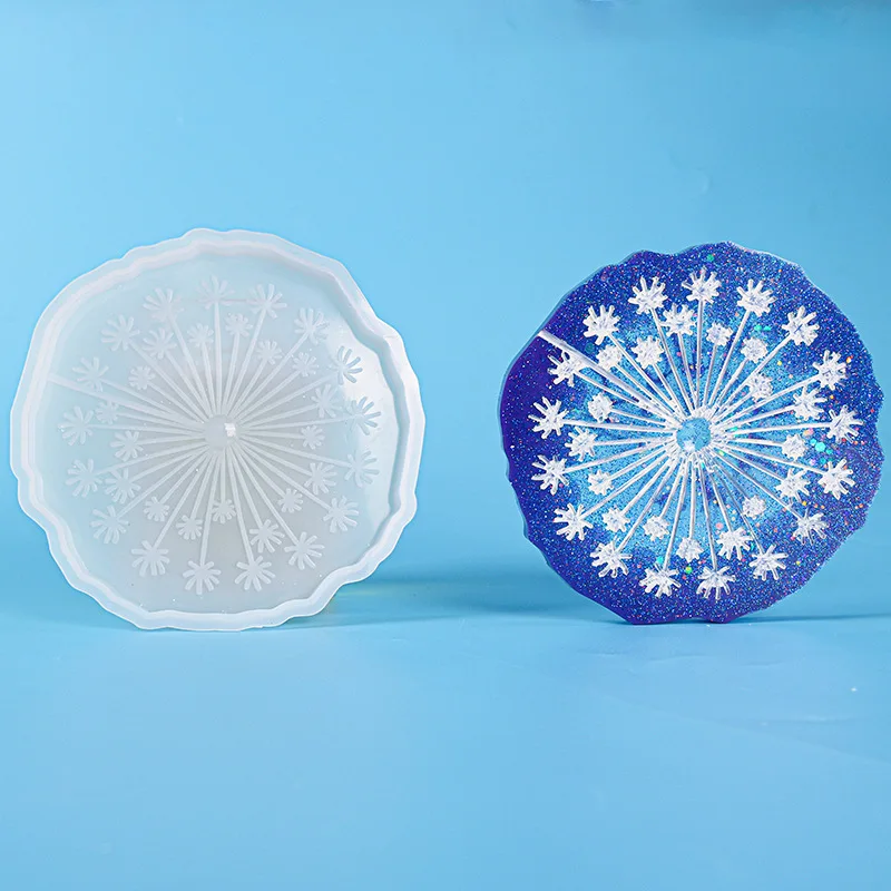 

DIY Set-up Coaster Crystal Glue Silicone Mold Dandelion Coaster Silicone Mold Mirror Set-up Silicone Mold