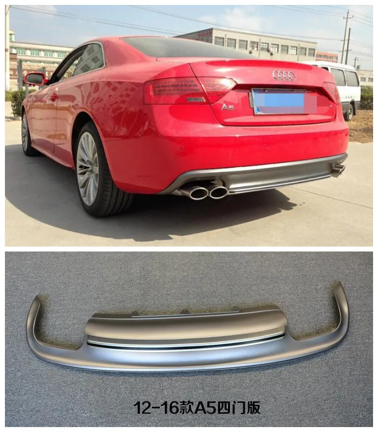 4 OutleABS автомобиля задний багажник спойлер заднего бампера Диффузор с выхлопные