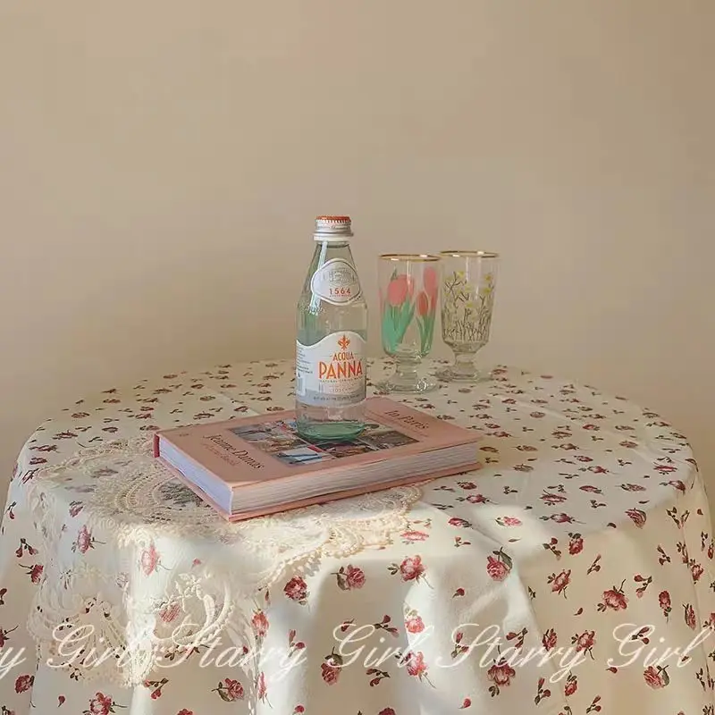 

Picnic Cloth Ins Custard Floral Tablecloth Pastoral Style Homestay Coffee Shop Restaurant Student Dormitory Posing for Photo