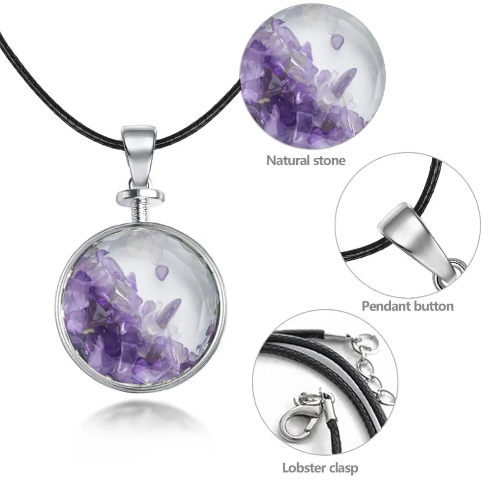 Кулон с кристаллами в виде бутылки желаний ожерелье чакрами камень рейки Вика