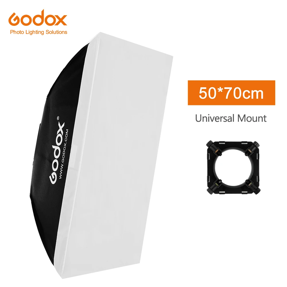 

Godox 50x70 см софтбокс с цифровым креплением Профессиональный софтбокс для Canon Nikon Sony цифровая DSLR камера фотостудия фотография