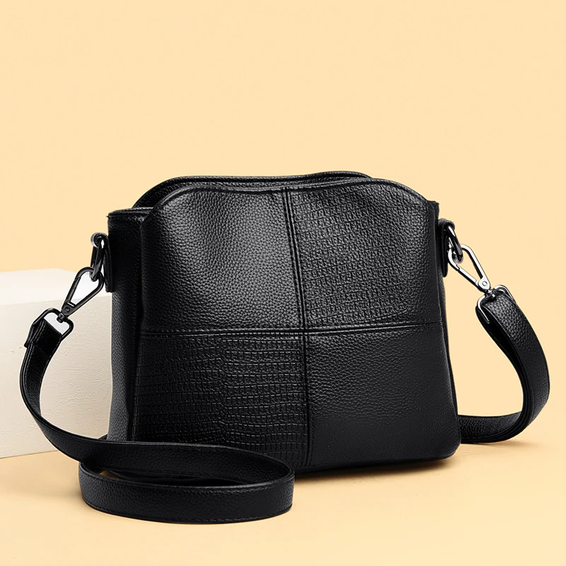 Модная женская сумка кожаная повседневная на плечо сумки через для женщин