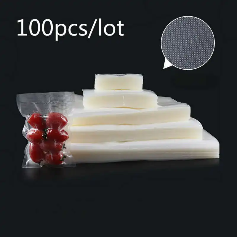 

100pcs/lot Vacuum Sealer Bags for Food Vacuum Sealer Packing Machine Food Storage Bag With Food Grade Keep Food Fresh