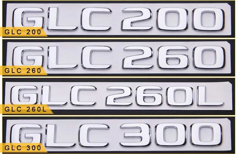 Хромированная эмблема с буквенным номером для Mercedes Benz A C E S CLA CLE CLS gla GLC GLE GLS автомобильный Стайлинг переустановка багажник модель именная наклейка