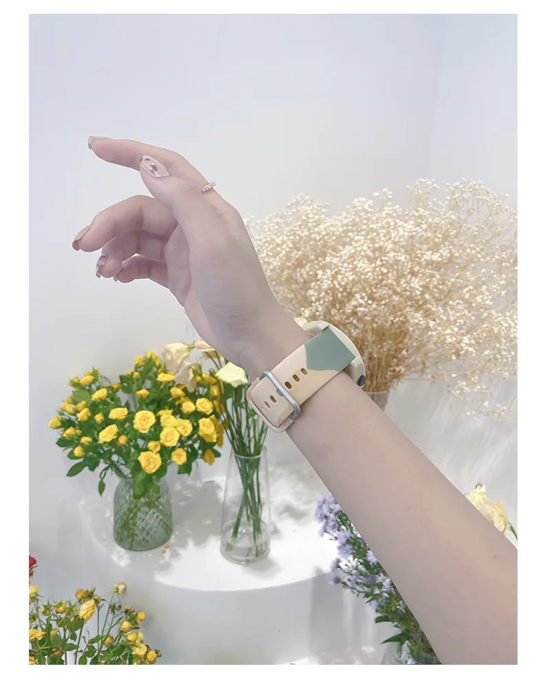 22mm 20mm Morandi Liquid Silicone strap for Samsung Galaxy watch 5/4 46mm/Active 2 42mm/Huawei watch GT GT2 for Amazfit Bip band