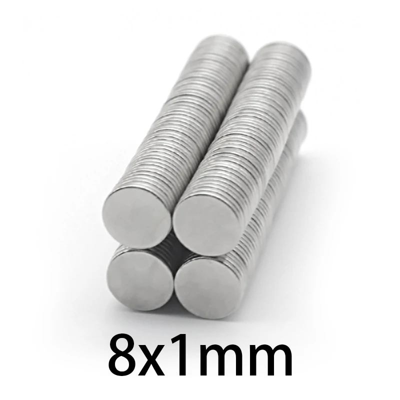 

30-800pcs n35 NdFeB Powerful Strong Magnetic Magnet Permanent Neodymium Magnets 8x1mm Fridge Small Round 8*1mm rare earth