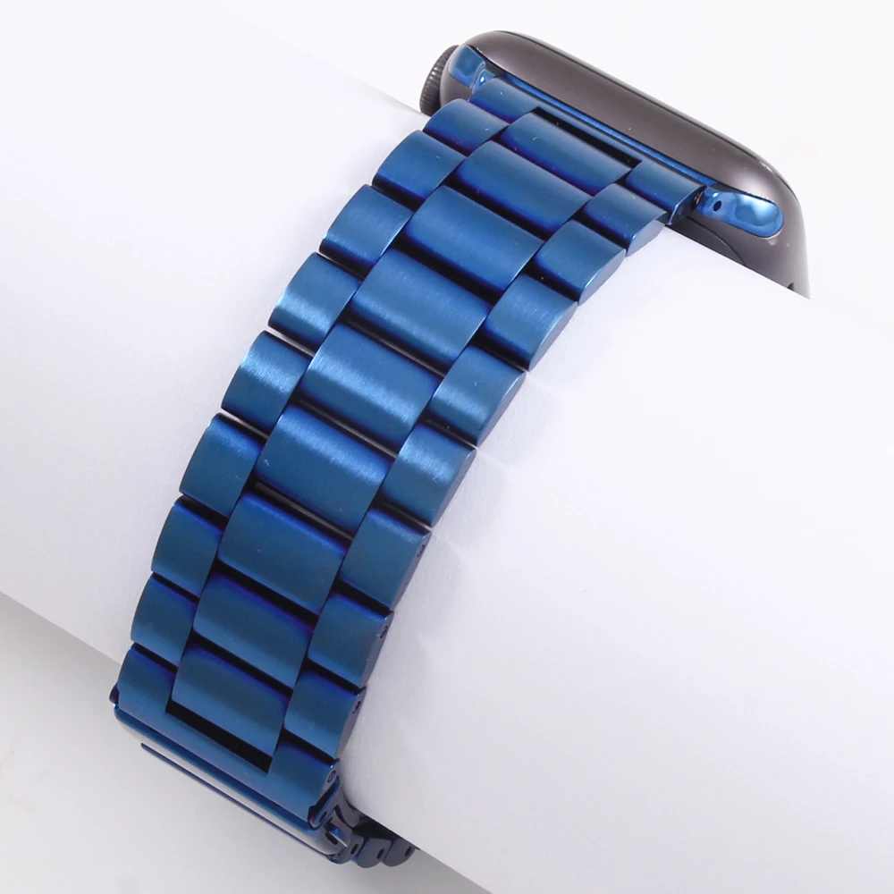 Ремешок для наручных часов Apple Watch, для детей 4, 5, 42 мм, 38 мм, версия 1/2/3 11 цветов металлический Нержавеющая сталь Ремешок Браслет ремешок для наручных часов iWatch серии 4 44 мм 40 мм