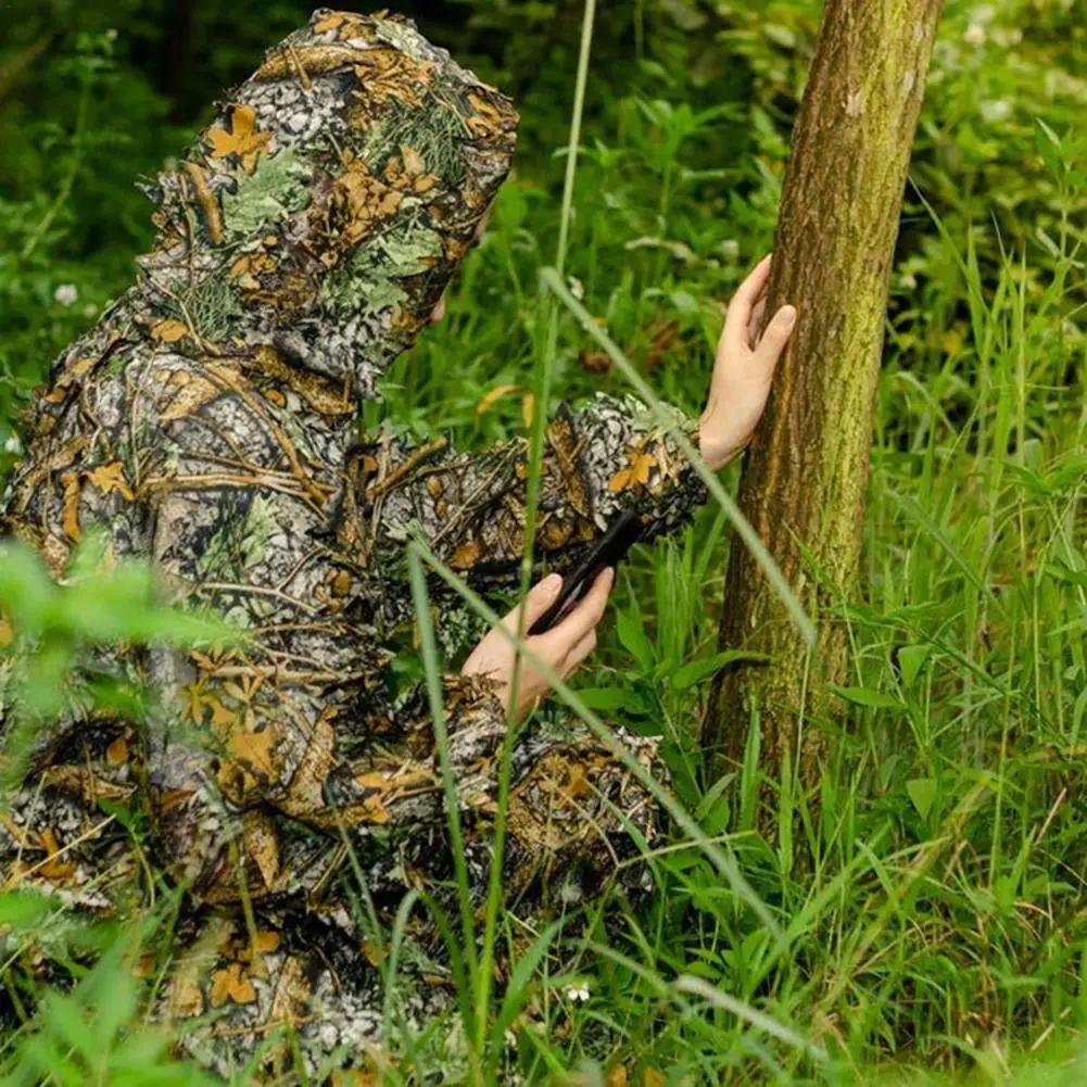 

3D Leaf Bionic Ghillie Suit Birdwatch Birding Suit Outdoor Maple Leaf Camouflage Clothing Photography Hidden Camouflage Suit