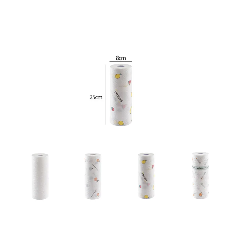

Disposable Non-Woven Cartoon Dish Towel Kitchen Lazy Man Cleaner Fruit Tableware Pattern Cleaning Cloth Kitchen Clean Supplies