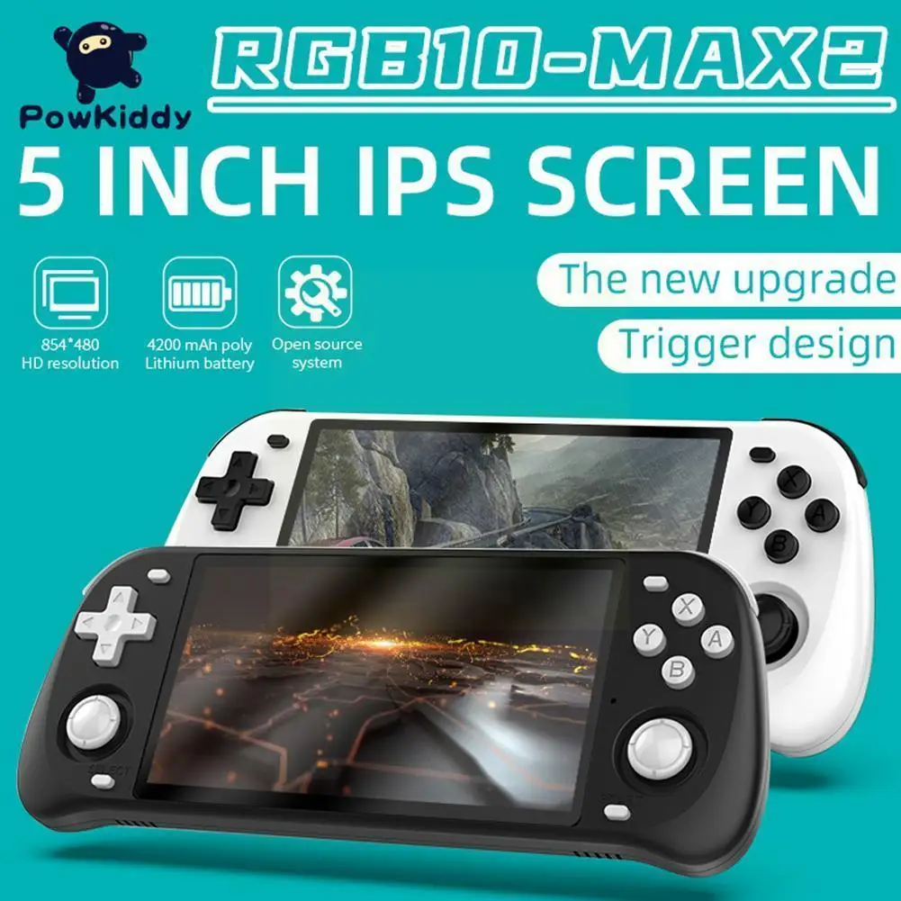 

Для Powkiddy Best Rgb10 Max2 Ретро система с открытым исходным кодом 5,0 дюймов 3d игровой ручной экран подарок Ips Детские Wi-Fi рокерные консоли V5c5