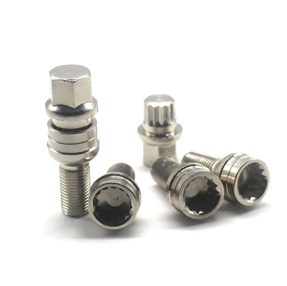 Хромированная гайка LARBLL 6 шт./компл. для колесного болта и стопорной гайки VW Golf Jetta