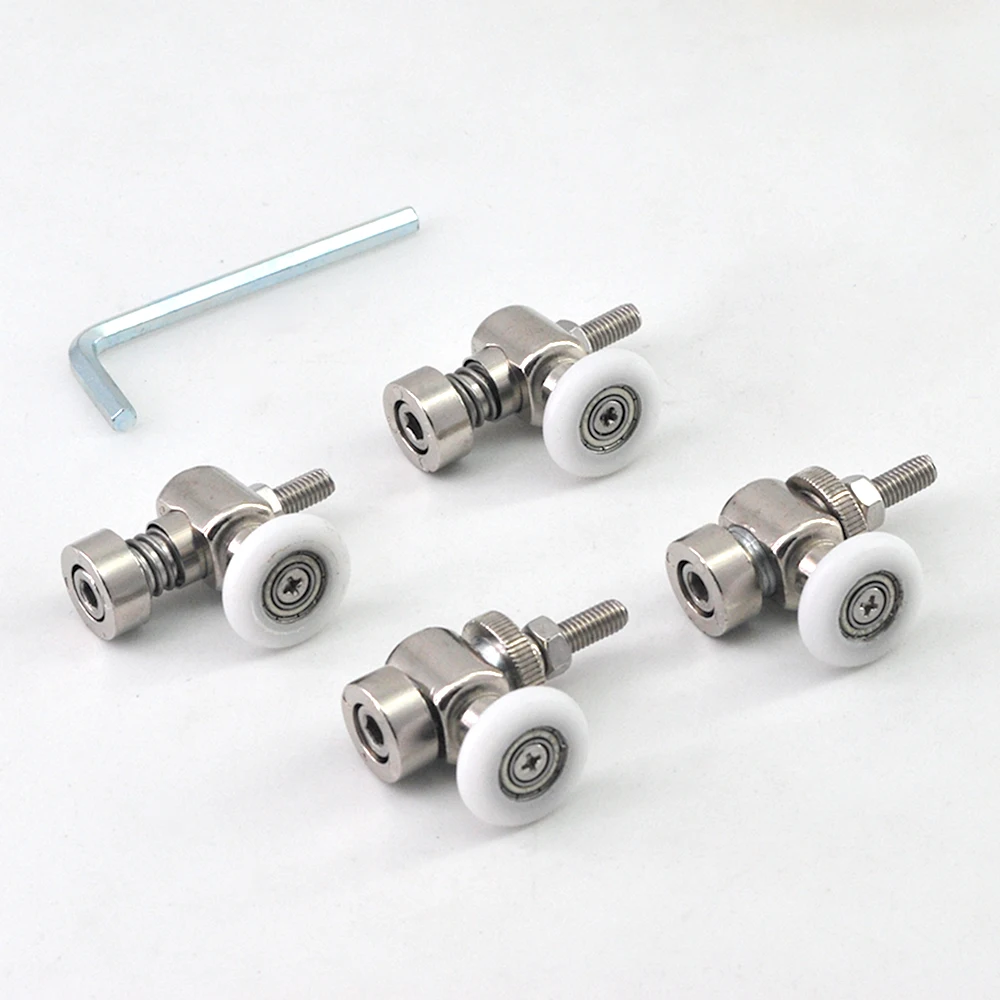 4 шт./лот 23/25 мм специальный дизайн шкив для ванной и душа 2 шт. вверх дверной ролик