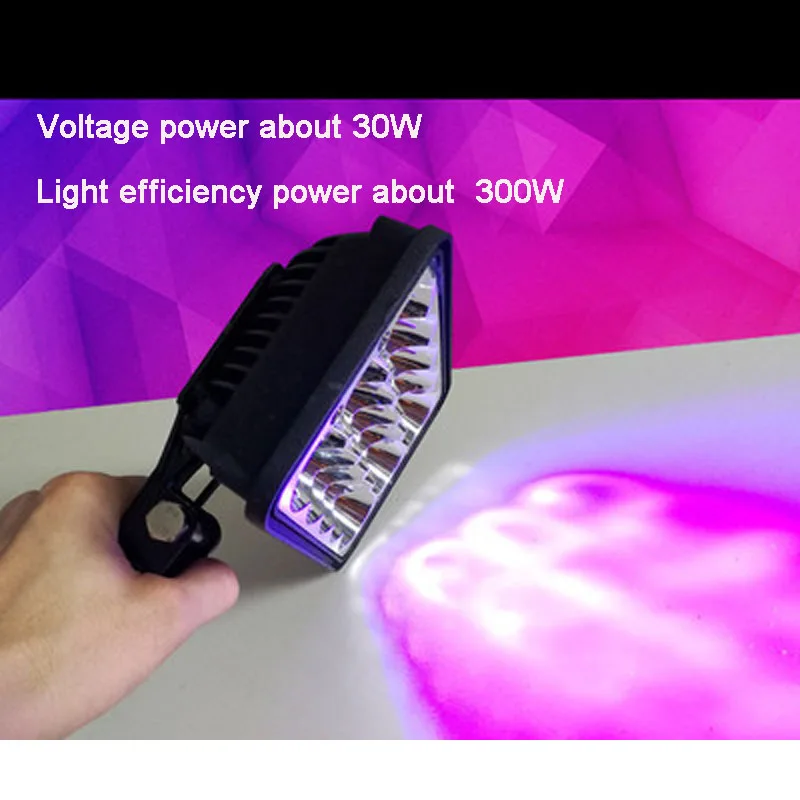 

MERHOLE 300W Handheld 365NM 395NM 405NM UV Light Green Oil Ink Light Exposure Light Lamp Fluorescence Detection