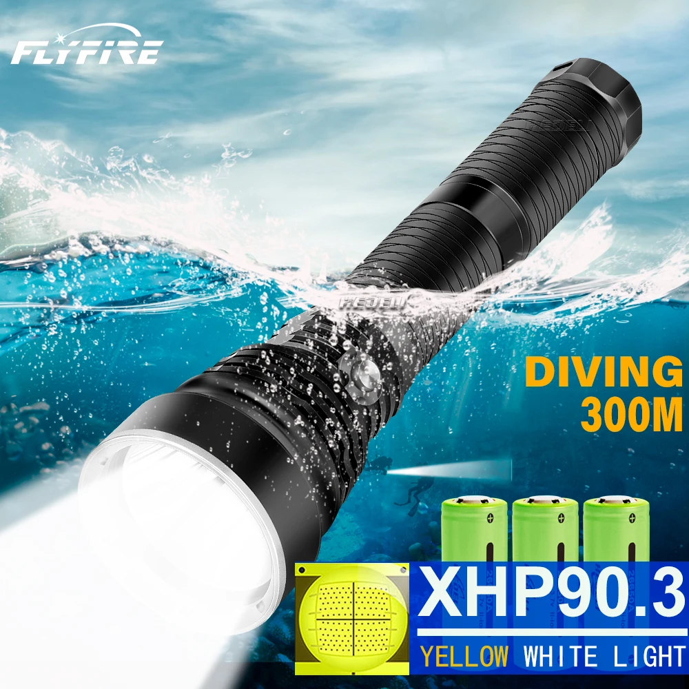 저렴한 새로운 Xhp90 다이빙 Xlamp Xhp70 수중 강력한 Led 손전등 램프 방수 다이빙 토치 26650 Or18650 Xhp50 스쿠버 플래시 라이트