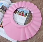 Регулируемая детская шапка для купания, шапка для защиты от шампуня и душа, мягкая шапка для купания, шапка для ребенка, розовая безопасная шапка для новорожденных, шапки для душа