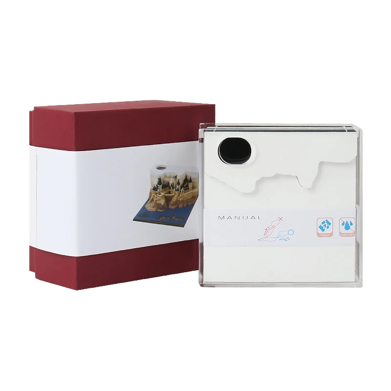 Omoshiroi-Bloc de notas 3D con luces Led, novedad, pel&iacute;cula famosa, bloque de construcci&oacute;n, 3D Bloc de notas, dise&ntilde;o de Harry, regalo de Navidad-5