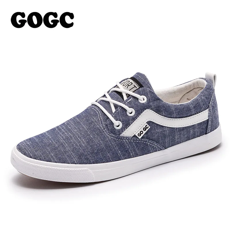 GOGC 2022 New spring Casual Shoes Men Sneakers Canvas Flat Lace-Up Vulcanized Loafers slipony G948 |