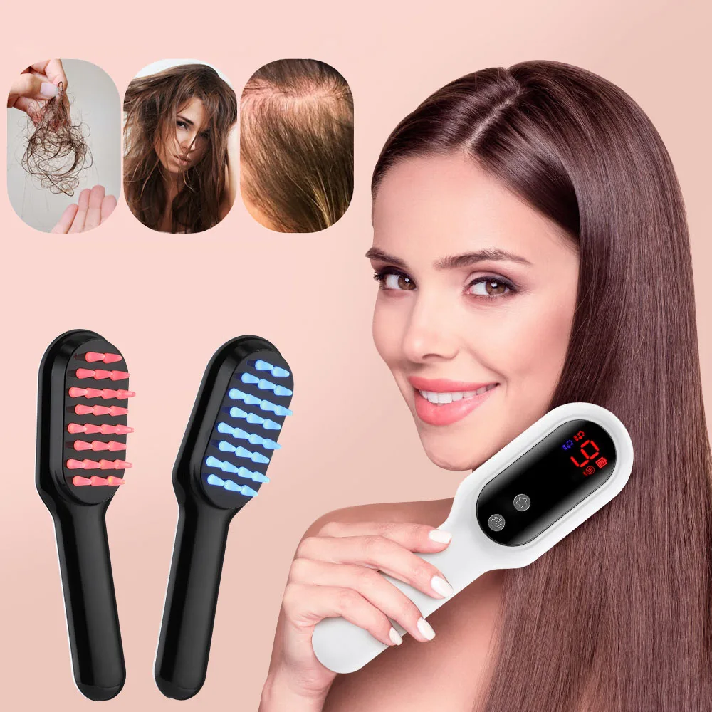 Электрическая вибрационная Массажная расческа для волос лечение против