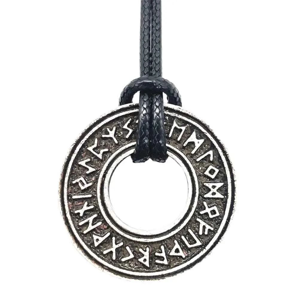 

Pagan Elder Futhark Runes Vintage Jewelry Runic Vegvisir Compass Pendant Viking Necklace Men Women Norse Amulet Talisman Jewerly