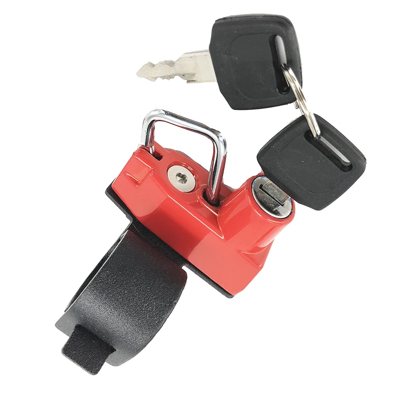 Замок для мотоциклетного шлема с крючком крепления боковая защита от кражи 2