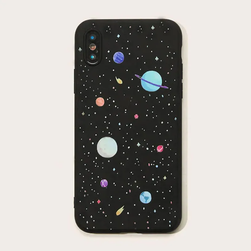 Чехол для мобильного телефона с черной звездой подходит Apple полный спектр мягкий