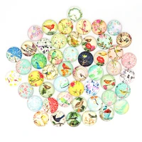 mixed mosaic tiles package flower bird stepping stone glass half cabochons round crafts glass mosaic marbless for jewelry making